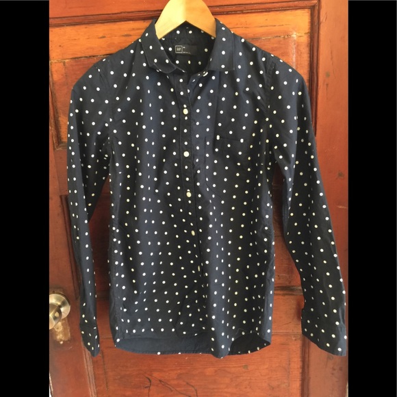 Gap White Polka Dots Long Sleeve - Picture 6 of 16